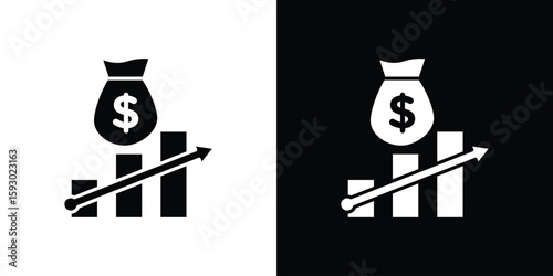 Fiscal policy icon collection. Vector icon design template
