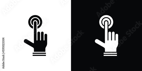 Finger control icon collection. Vector icon design template