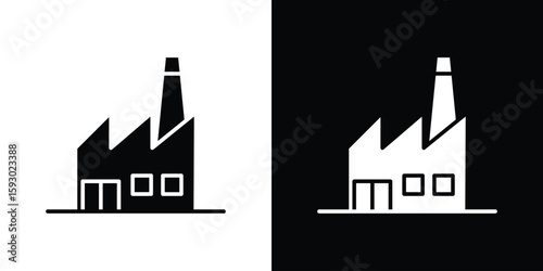 Factory icon collection. Vector icon design template