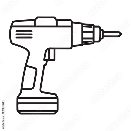 cordless drill silhouette icon