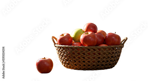 red apples in basket