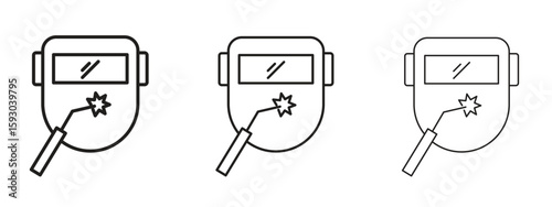 Schilderij op canvas Welding icon in trendy line style. icon illustrations