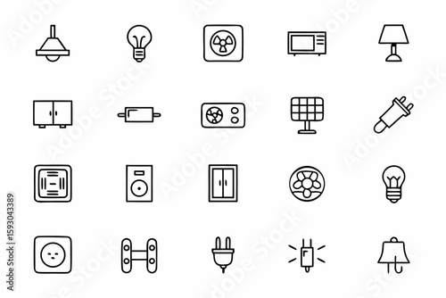 A neat bundle focused on home electrical essentials—great for home improvement brands, real estate marketing, and DIY installation guides