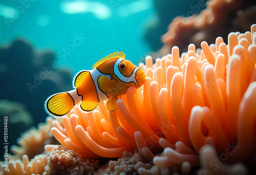 Obraz na płótnie clown fish in anemone