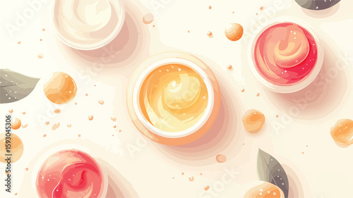 Luxurious Creamy Skincare Product Texture Shot