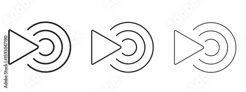 Cuadro en lienzo Livestream icon in trendy line style. icon illustrations