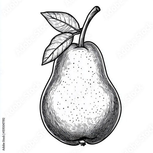 pear on a white background