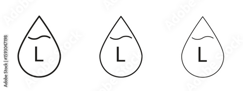 Bild auf Leinwand Liter icon in trendy line style. icon illustrations