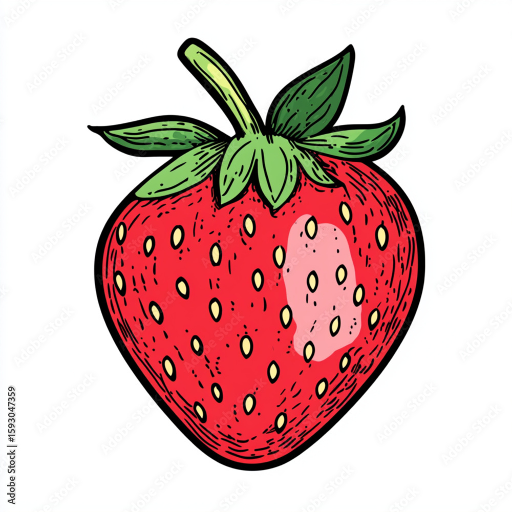 Obraz premium strawberry vector illustration