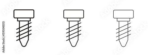 Implant Fixture icon in trendy line style. icon illustrations