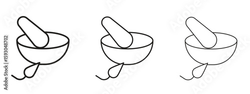 Herbal medicine icon in trendy line style. icon illustrations