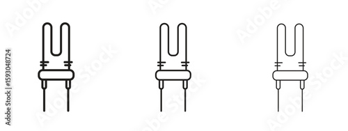 Heating element icon in trendy line style. icon illustrations