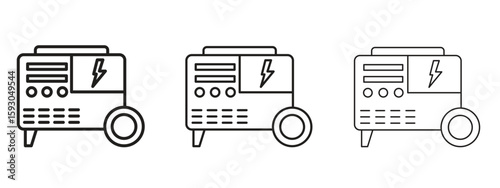 Generator icon in trendy line style. icon illustrations