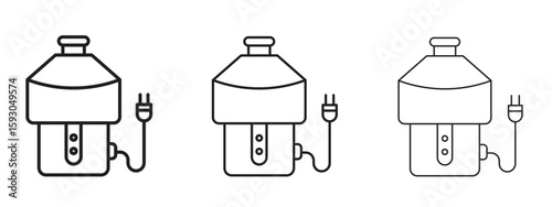 Garbage disposal icon in trendy line style. icon illustrations