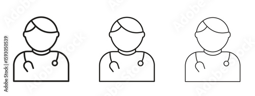 Doctor icon in trendy line style. icon illustrations