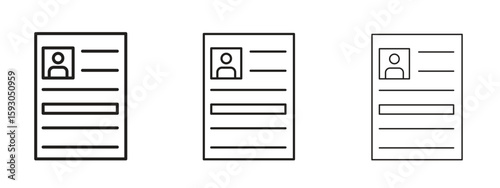 Curriculum icon in trendy line style. icon illustrations