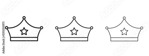 Crown icon in trendy line style. icon illustrations