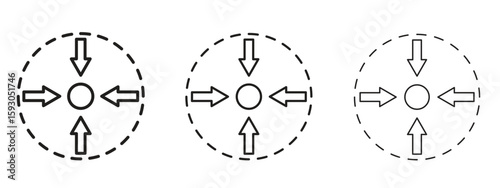 Compact size icon in trendy line style. icon illustrations