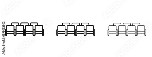 Cinema seat icon in trendy line style. icon illustrations