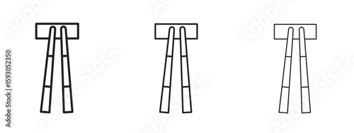 Chopsticks icon in trendy line style. icon illustrations