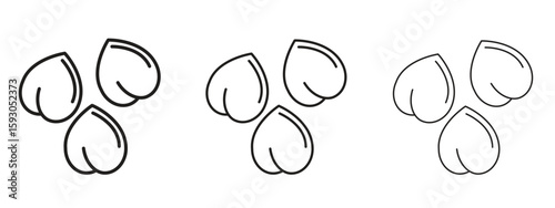 Chickpeas hummus icon in trendy line style. icon illustrations