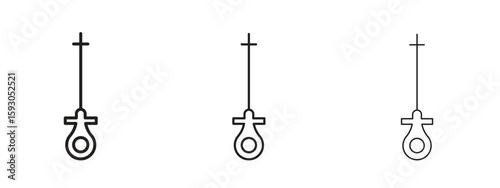 Car dipstick icon in trendy line style. icon illustrations