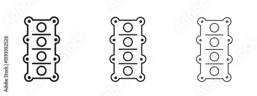 Car gasket icon in trendy line style. icon illustrations