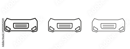 Car bumper icon in trendy line style. icon illustrations