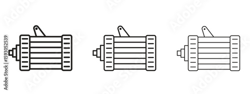 Car alternator icon in trendy line style. icon illustrations