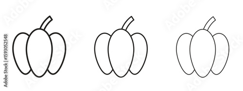 Capsicum icon in trendy line style. icon illustrations