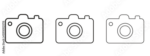 Camera icon in trendy line style. icon illustrations