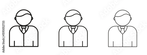 Businessman icon in trendy line style. icon illustrations