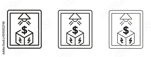 Business incubator icon in trendy line style. icon illustrations
