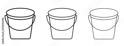 Bucket icon in trendy line style. icon illustrations