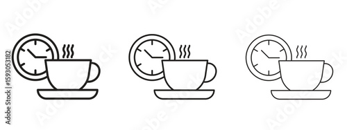 Break icon in trendy line style. icon illustrations