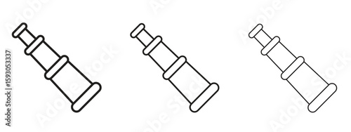 Boat Telescope icon in trendy line style. icon illustrations