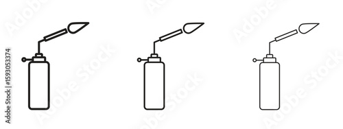 Blowtorch icon in trendy line style. icon illustrations