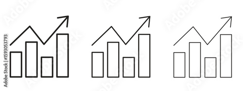 Benchmarking icon in trendy line style. icon illustrations