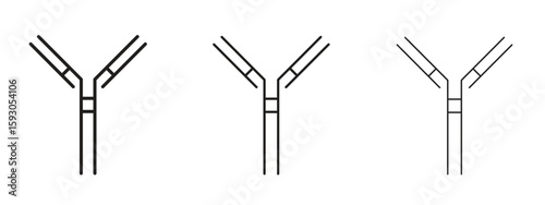 Antibody icon in trendy line style. icon illustrations