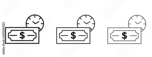 Annuity icon in trendy line style. icon illustrations
