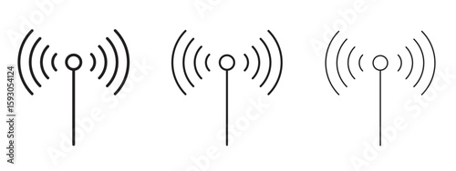 Antenna icon in trendy line style. icon illustrations