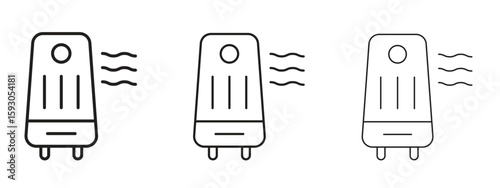 Air purifier icon in trendy line style. icon illustrations