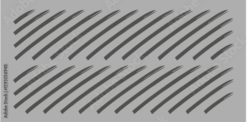 Horizontal charcoal texture strokes collection