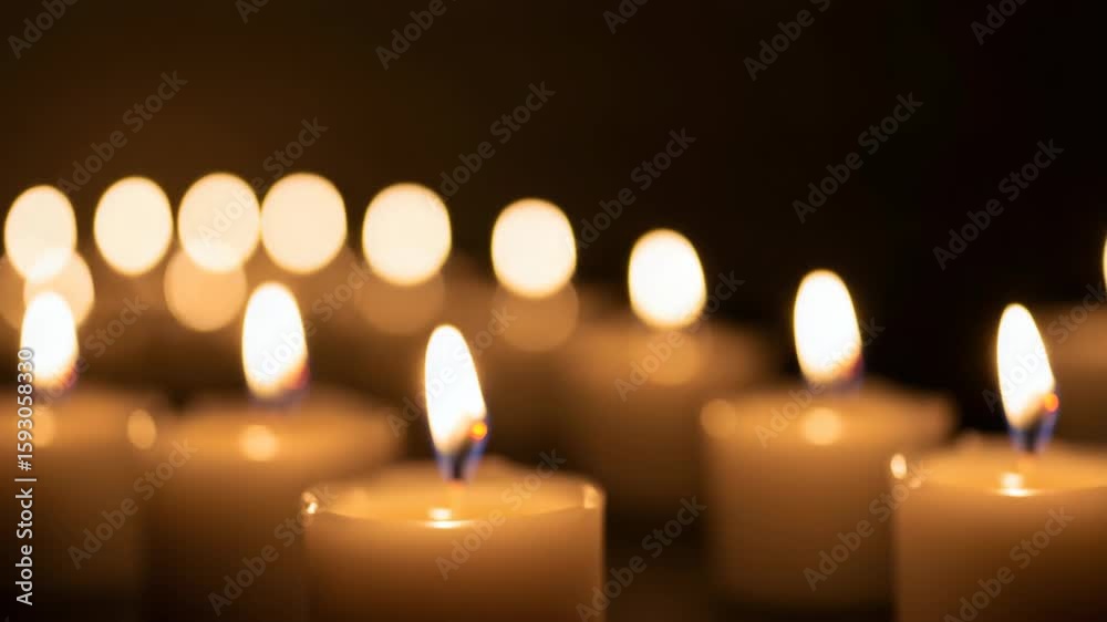 Soft Warm Candlelight Glowing in Dark Background Soft Warm Candlelight Glowing in Dark Background