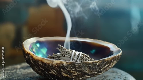 A bowl with smoke coming out of it, perfect for conceptual uses such as mysterious or mystical themes