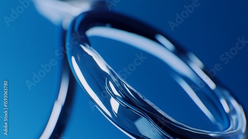 A close-up view of the magnifying glass or lens used for scientific analysis and research.