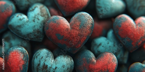 A colorful collection of heart-shaped Valentine's Day candies, ready to share sweet messages with loved ones.