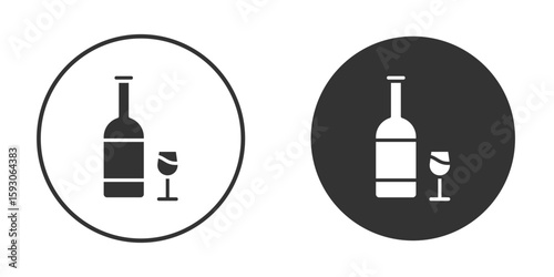Vodka icon. Black filled vector illustration. vector logo template