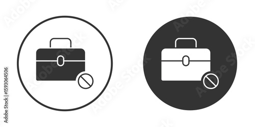 Unemployment icon. Black filled vector illustration. vector logo template