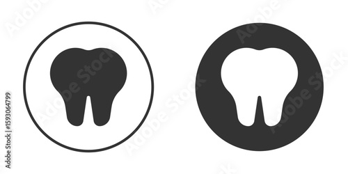 Tooth icon. Black filled vector illustration. vector logo template